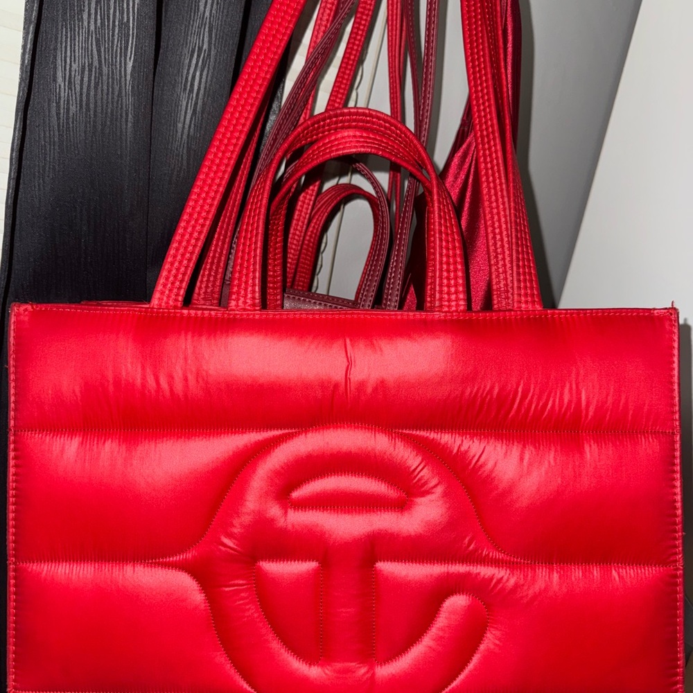 Telfar Bold Red Quilted Tote